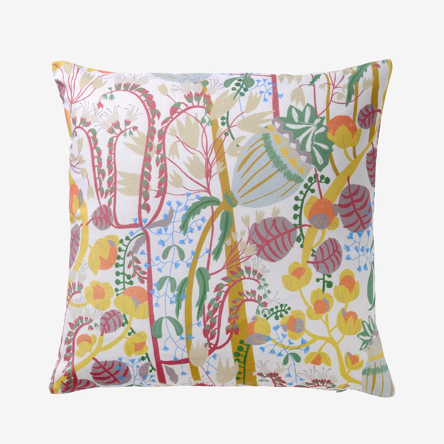 Svensk designad kudde av By Ulrika G i mönstretMönster En sommar i Dalarna storleken 45x45 cm